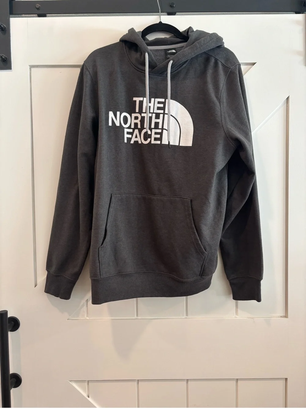 The North Face Half Dome Hoodie Men’s Large Grey Pullover Sweatshirt A7R9F EUC